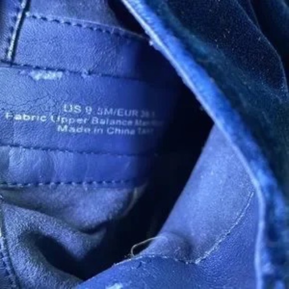 Sam Edelman Taye Blue Velvet Zip Chunky Block Heel Ankle Boot - Picture 8 of 9